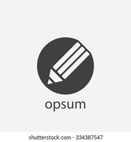 pencil cut identity template icon design element