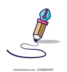Pencil cute vector icon flat design