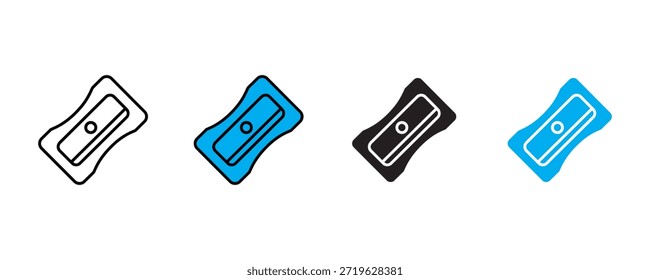 Conjunto de iconos de cortador de lápiz Vector sobre fondo blanco. Ilustración vectorial.