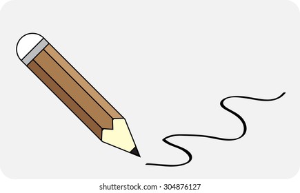 Pencil with dark line