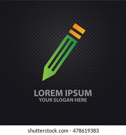 Pencil design on dark background,vector