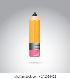 pencil design over gray background vector illustration