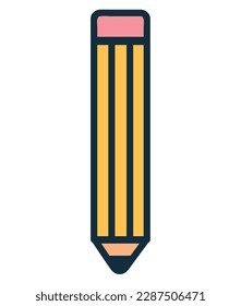 pencil design symbolizing creativity and education icon isolated
