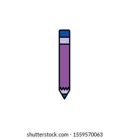 Pencil design, Tool write office object instrument equipment and draw theme Vector illustration