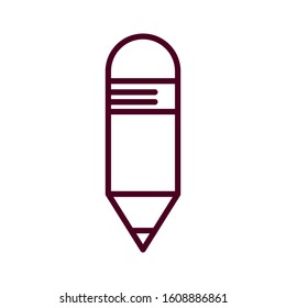 Pencil design, Tool write office object instrument equipment draw art and learn theme Vector illustration