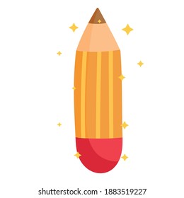 Pencil design, Tool write office object instrument equipment draw art and learn theme Vector illustration