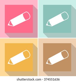 Pencil in different styles of color Vector EPS10, Great for any use