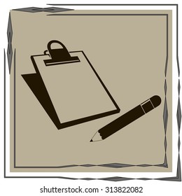 pencil and document