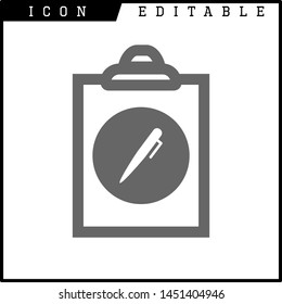pencil and document icon isolated sign symbol vector illustration - vector 