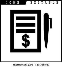 pencil and document icon isolated sign symbol vector illustration - vector 