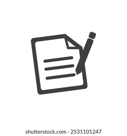Diseño de icono de lápiz y papel de documento