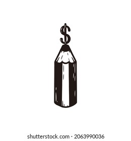 pencil dollar Icon Set for your business