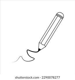 Pencil Doodle Art Icon Vector