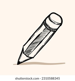 pencil doodle with background cream