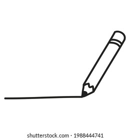 pencil doodle black and white vector hand drawing.