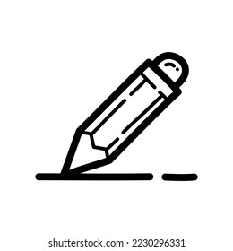 Pencil doodle icon. Hand drawn symbol. Vector illustration.