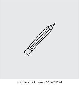 Pencil doodle icon illustration symbol vector sign 