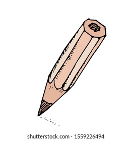 Pencil Doodle Icon Vector In Color 