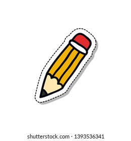 pencil doodle icon, vector illustration
