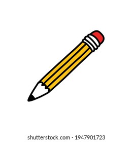 pencil doodle icon, vector illustration