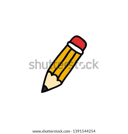 pencil doodle icon, vector illustration