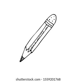 Pencil Doodle Icon Vector Simple And Trendy Design