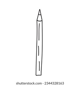 Pencil Doodle school element. Back to school kids knowledge education.