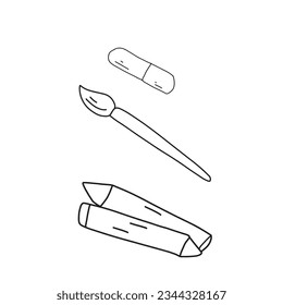 Pencil Doodle school element. Back to school kids knowledge education.