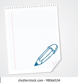 Pencil doodle vector