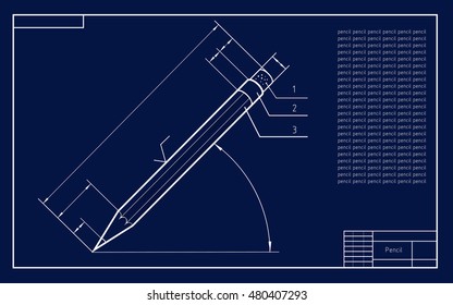 Pencil draft blue