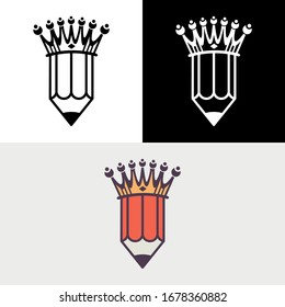 Pencil Draw King Queen Crown