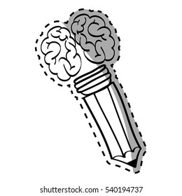 Pencil draw utensil icon vector illustration graphic design
