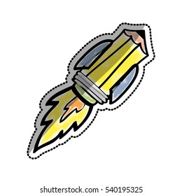 Pencil draw utensil icon vector illustration graphic design