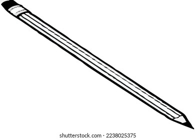 vector de dibujo de lápiz negro y blanco