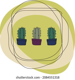 pencil drawing of a cactus in a pot