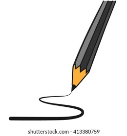 pencil drawing a curve