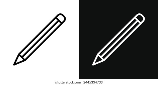 Pencil and Drawing Icon Set. Crayons and Artistic Writing Tool Symbols.