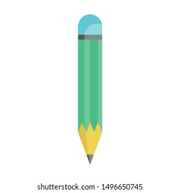 Pencil drawing icon , set object for school and education , vector illustration Pencil   