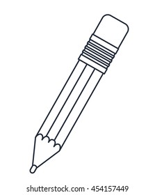 pencil drawing isolated icon design, vector illustration  graphic 