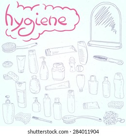 pencil drawing means for hygiene