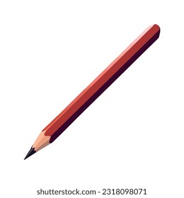 pencil drawing on white background vector icon isolated