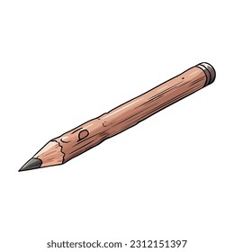 A pencil drawing of a sharp icon isolated