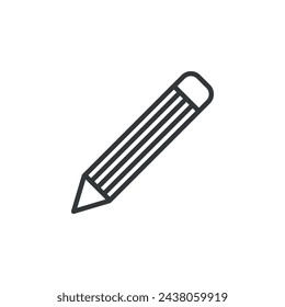 Pencil Drawing Stationery Icon Vector Template