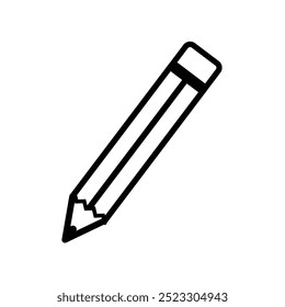 Pencil Drawing Stationery Icon Vector Template.