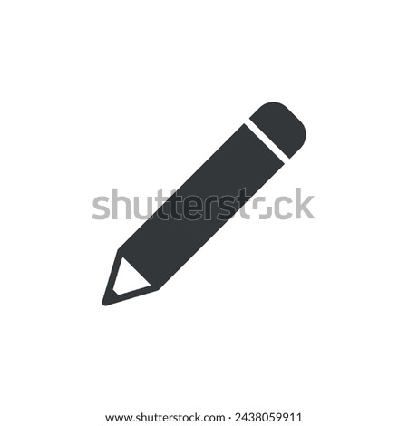 Pencil Drawing Stationery Icon Vector Template