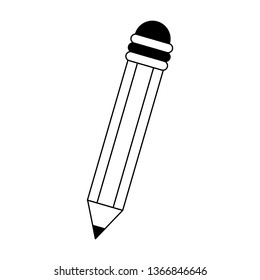pencil drawing utensils isolated black and white