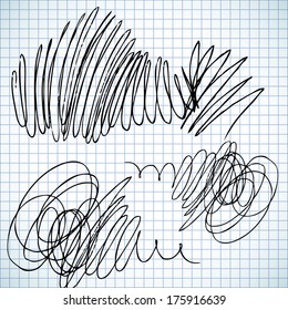 Pencil drawing. Vector version of raster image.