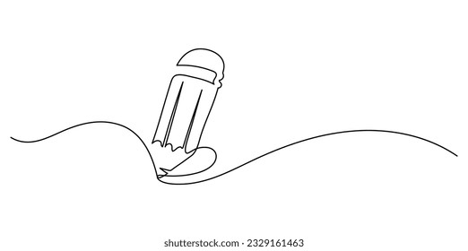 Pencil drawing or writing. Continuous line drawing.