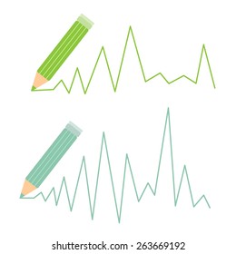 Pencil draws a line chart