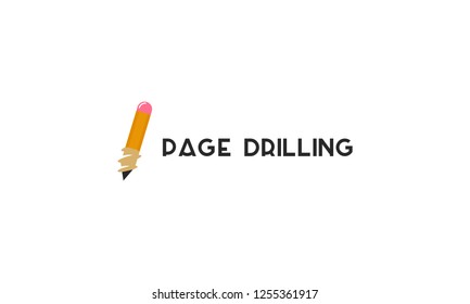 Pencil driller logo icon called page driller 